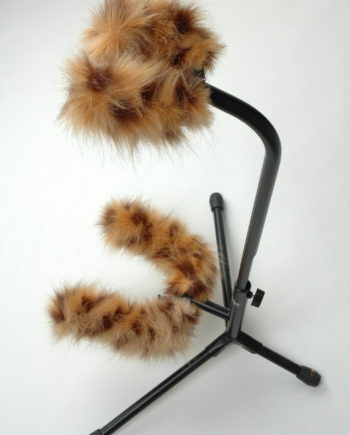 Leopard print Axe Hugger on a stand.